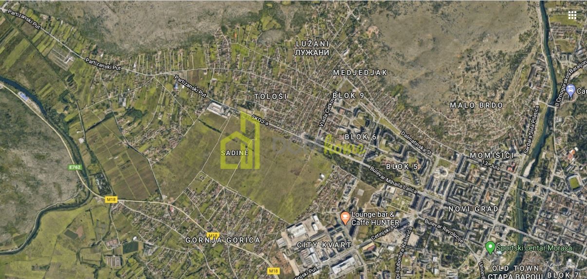 Plac 3114m2 + 3114m2 Sadine, Podgorica